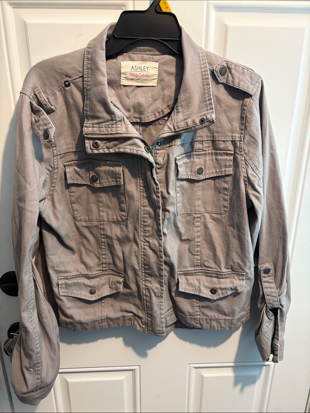 Ashley By 26 International Light Gray Utility Field Jacket